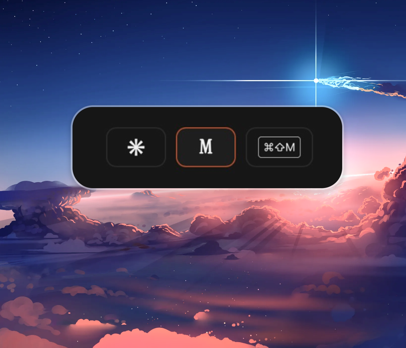 Menu bar icon options