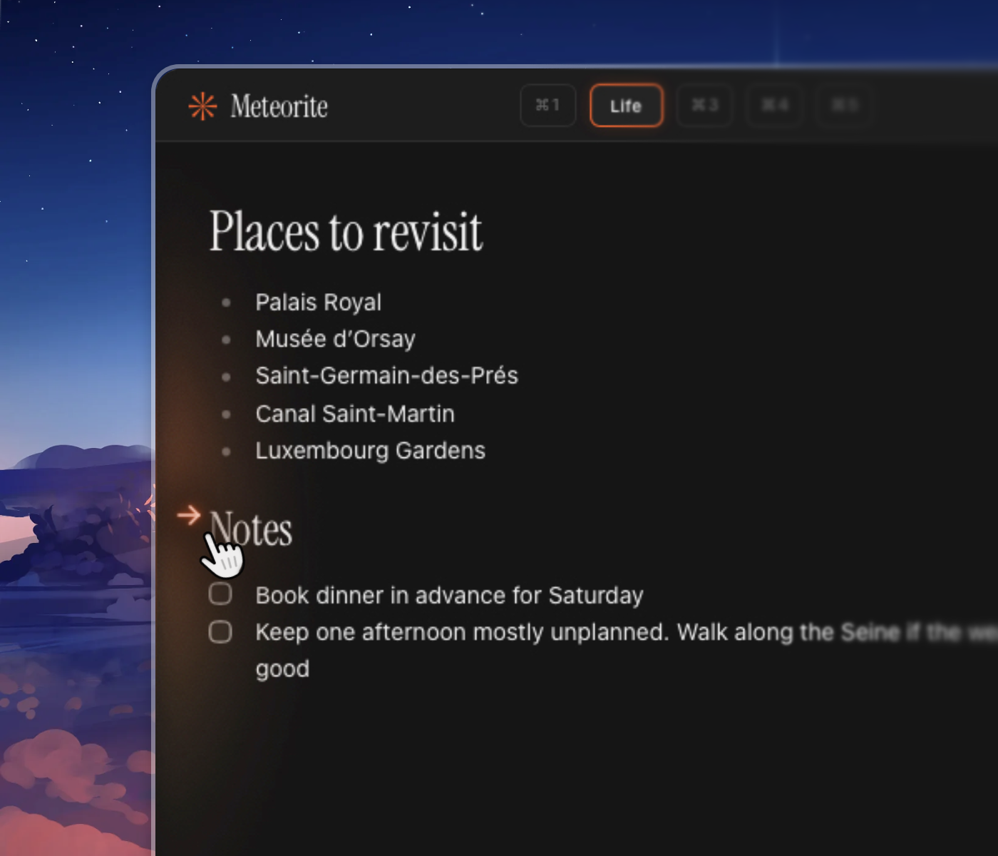 Collapsible sidebar